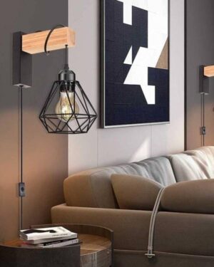 Black Cage Wall Lamp