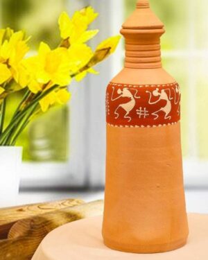 Handpainted Terracotta Bottle